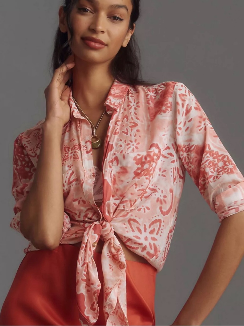 NWT Anthropologie Pilcro Romy Relaxed Button Down Shirt